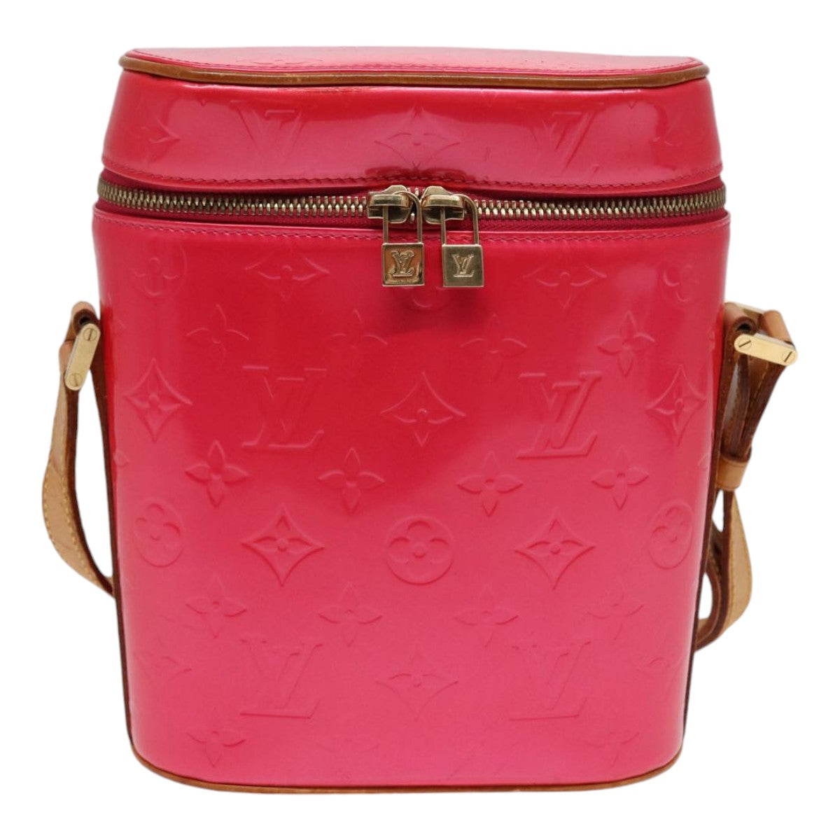 LOUIS VUITTON Monogram Vernis Sullivan Vertical Bag Pink M91259 LV Auth 82107 - 0