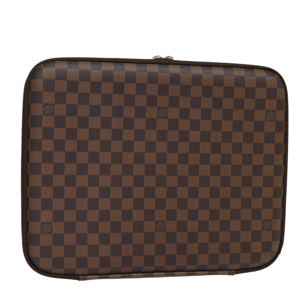 LOUIS VUITTON Damier Ebene Computer Sleeve MM PC Case N58023 LV Auth 82125A