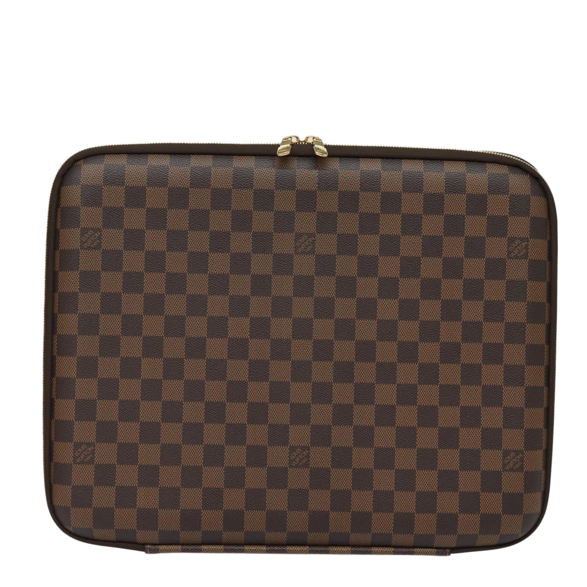 LOUIS VUITTON Damier Ebene Computer Sleeve MM PC Case N58023 LV Auth 82125A