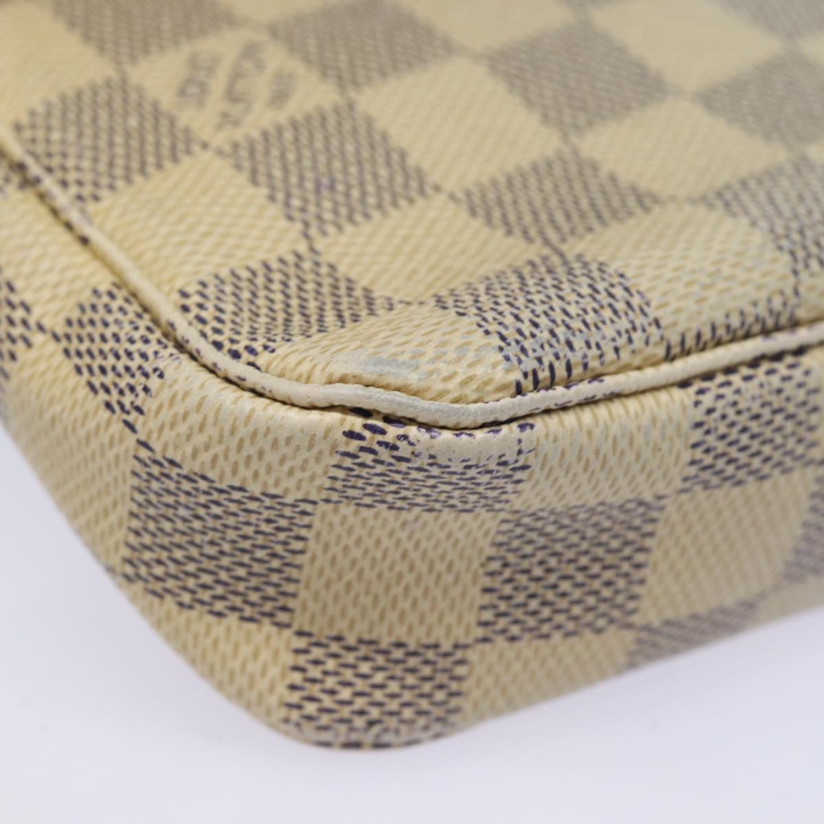 LOUIS VUITTON Damier Azur Pochette Accessoires Pouch N51986 LV Auth 82139