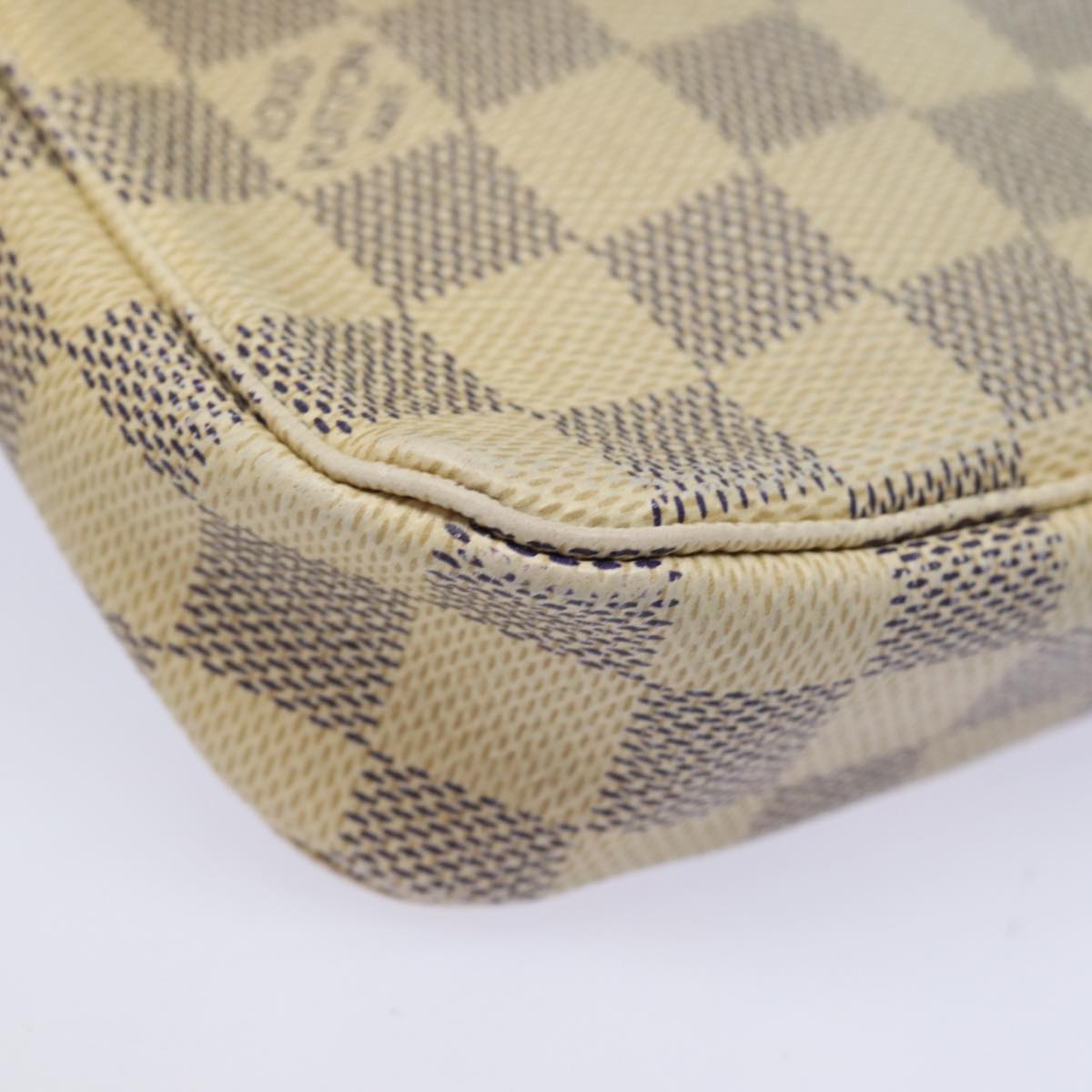 LOUIS VUITTON Damier Azur Pochette Accessoires Pouch N51986 LV Auth 82139