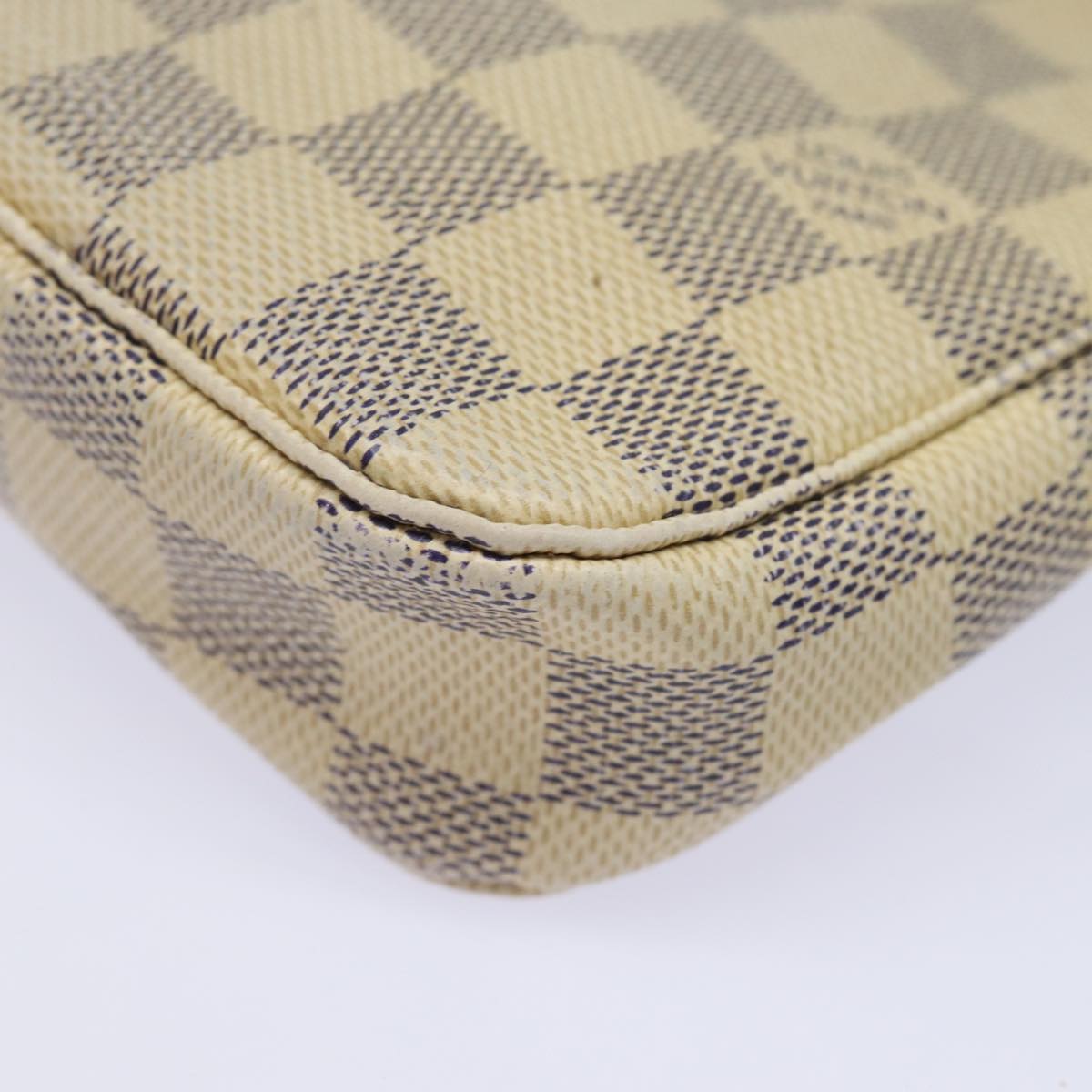 LOUIS VUITTON Damier Azur Pochette Accessoires Pouch N51986 LV Auth 82139