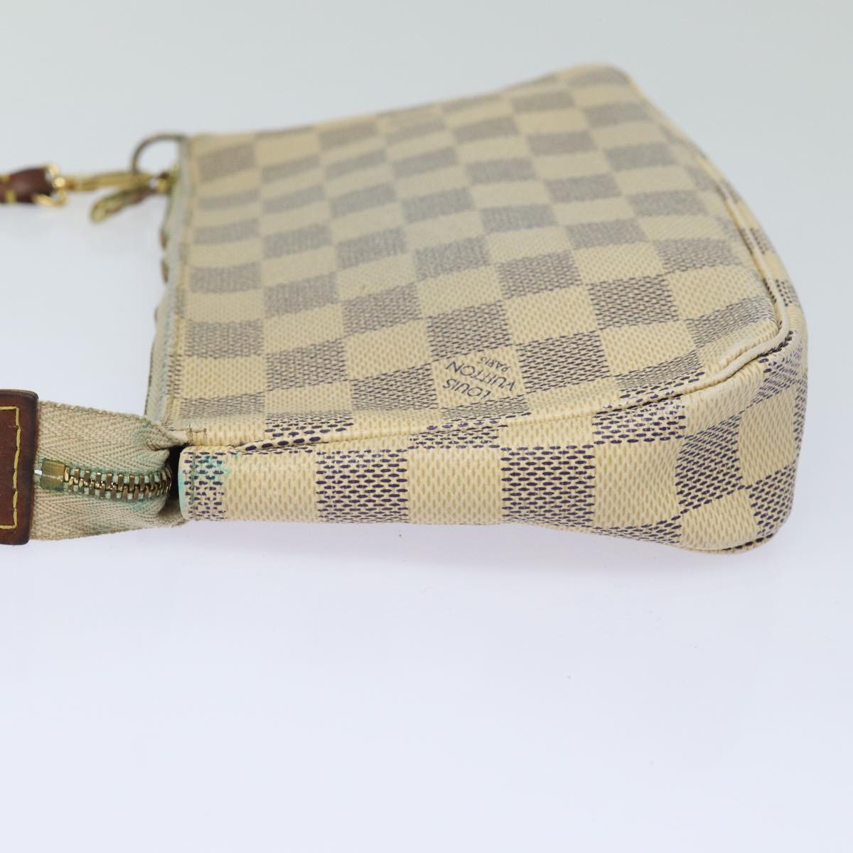 LOUIS VUITTON Damier Azur Pochette Accessoires Pouch N51986 LV Auth 82139