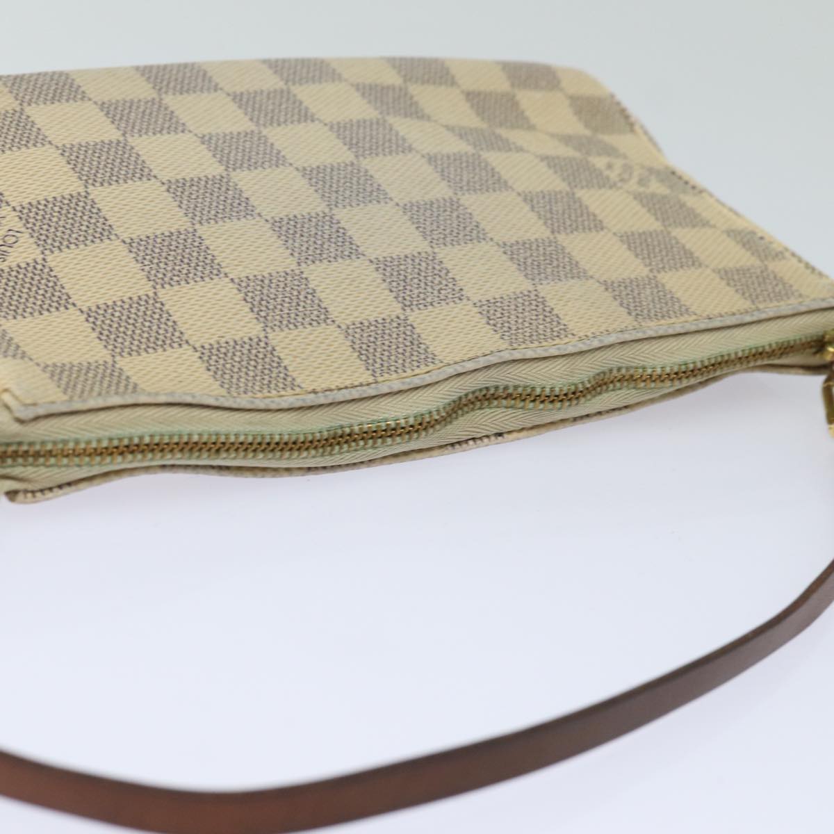 LOUIS VUITTON Damier Azur Pochette Accessoires Pouch N51986 LV Auth 82139