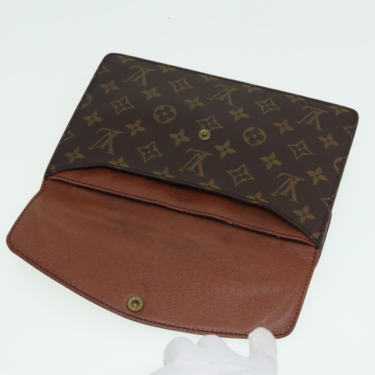 LOUIS VUITTON Monogram Double Rabat Shoulder Bag M51815 LV Auth 82141