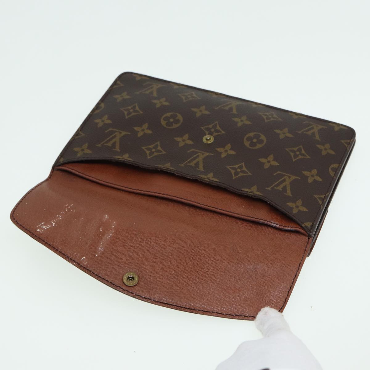 LOUIS VUITTON Monogram Double Rabat Shoulder Bag M51815 LV Auth 82141