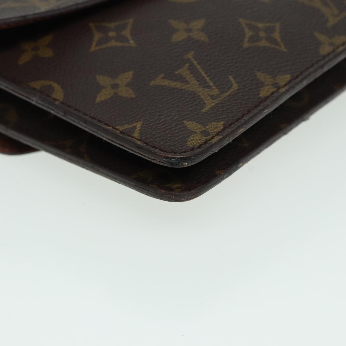 LOUIS VUITTON Monogram Double Rabat Shoulder Bag M51815 LV Auth 82141