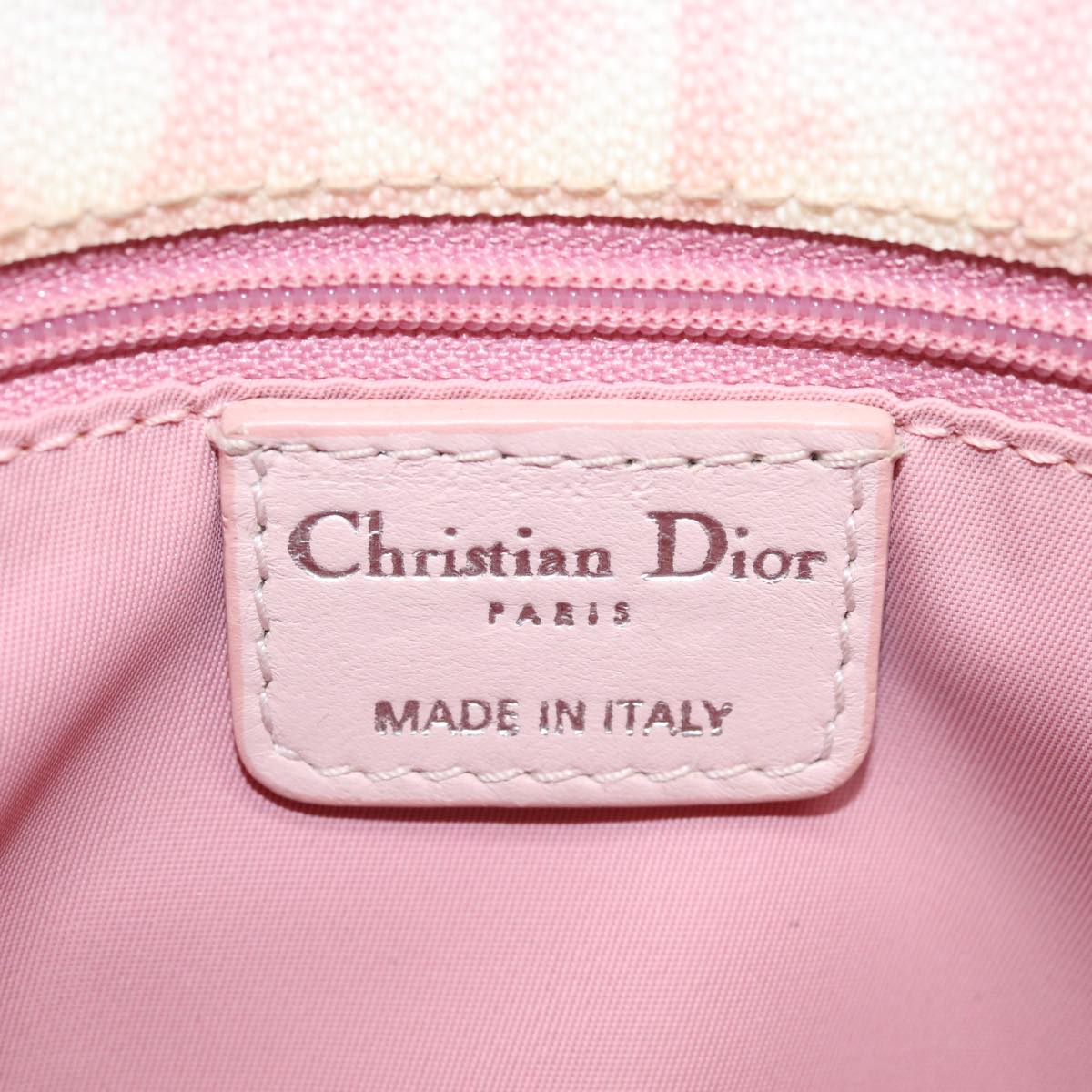 Christian Dior Trotter Romantic Hand Bag PVC Pink Auth 82146