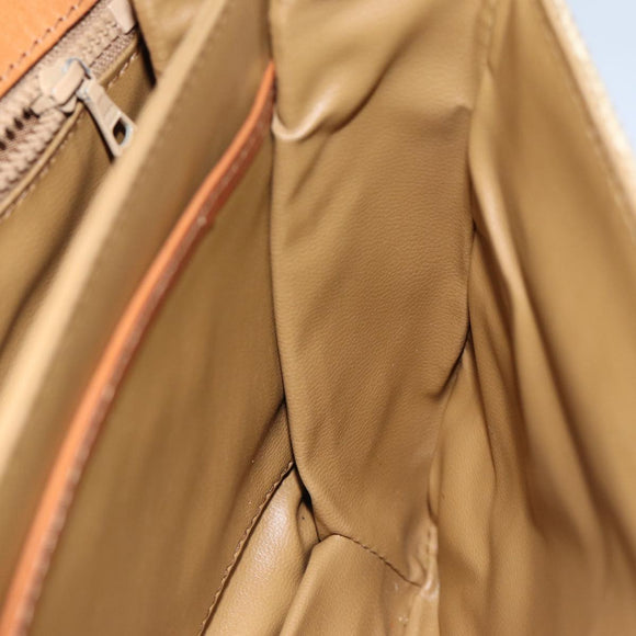 CELINE Macadam Canvas Shoulder Bag Beige Brown Auth 82147