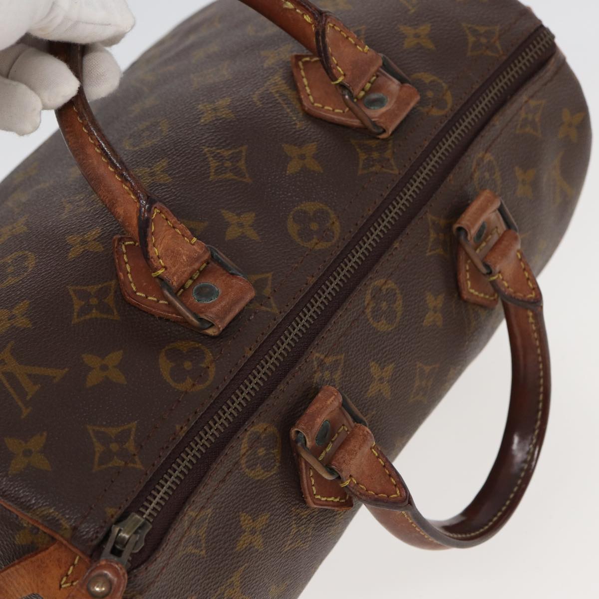 LOUIS VUITTON Monogram Speedy 30 Hand Bag M41526 LV Auth 82155