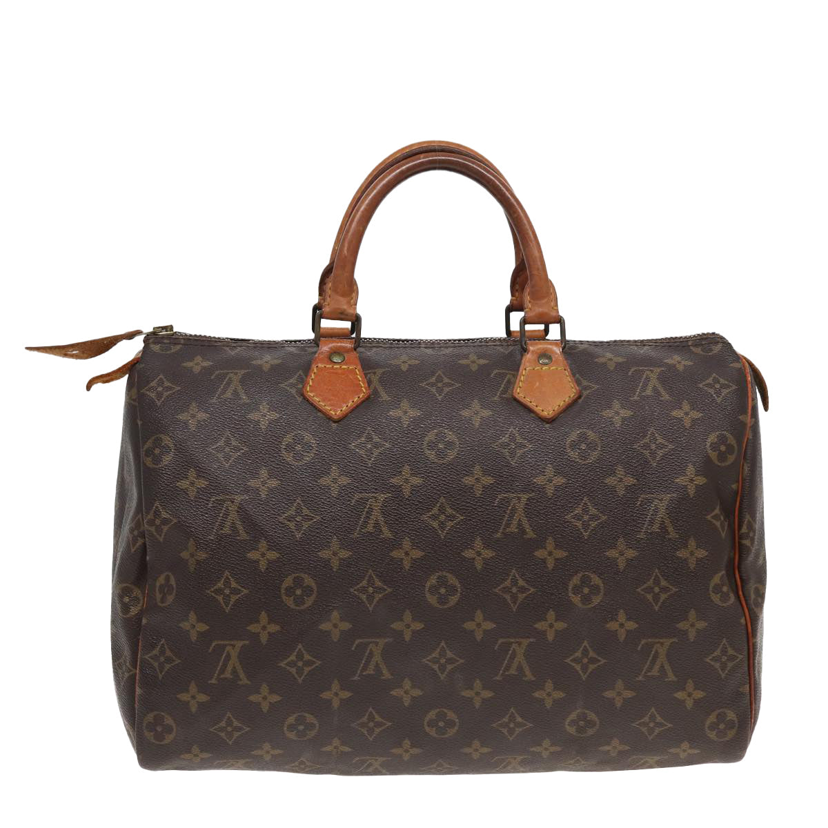 LOUIS VUITTON Monogram Speedy 35 Hand Bag M41524 LV Auth 82156