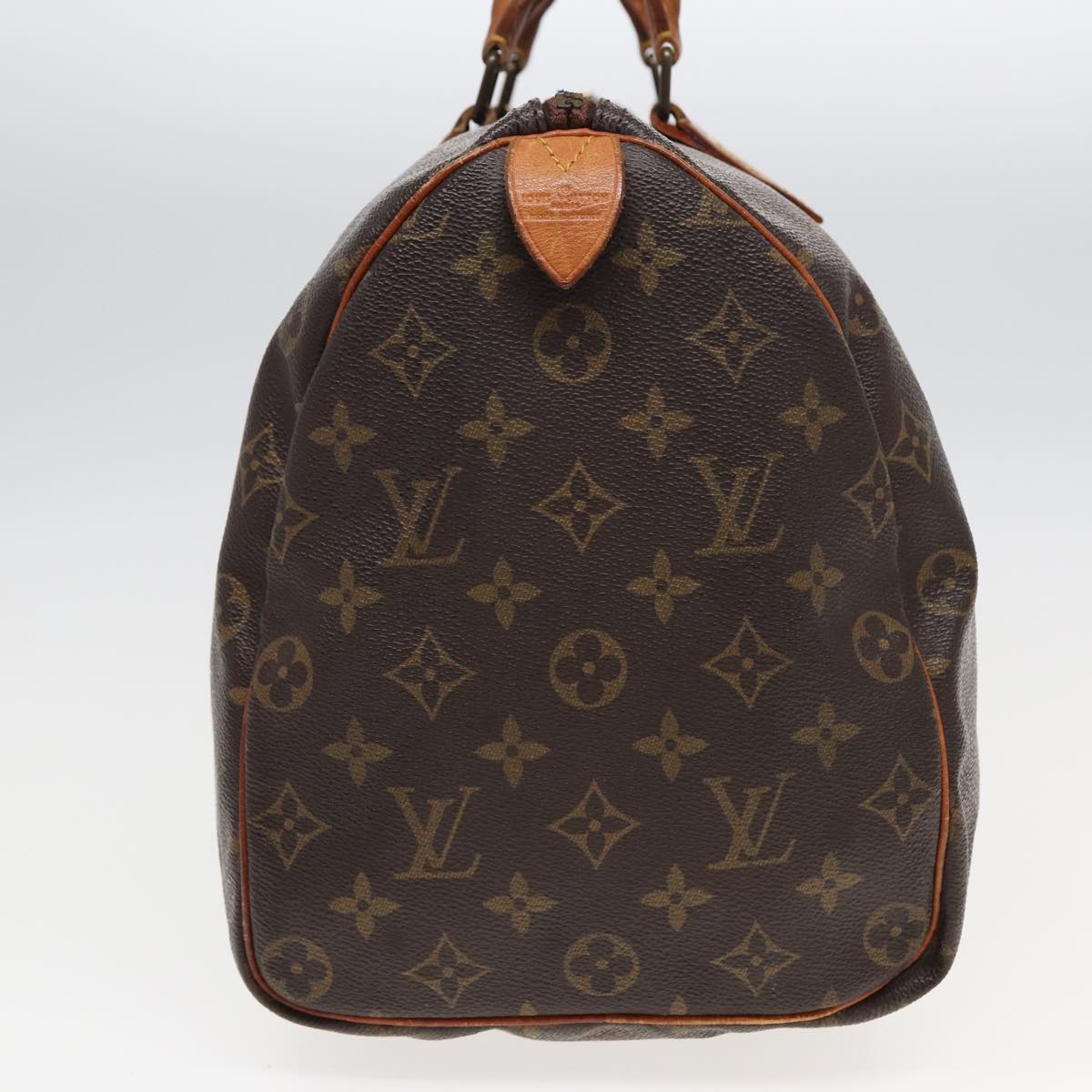 LOUIS VUITTON Monogram Speedy 35 Hand Bag M41524 LV Auth 82156