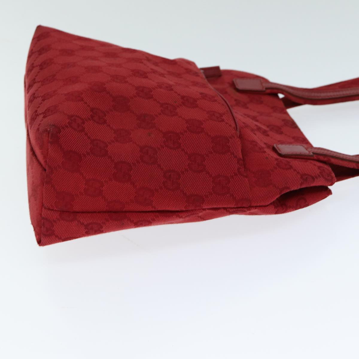 GUCCI GG Canvas Shoulder Bag Red 002 1075 Auth 82164