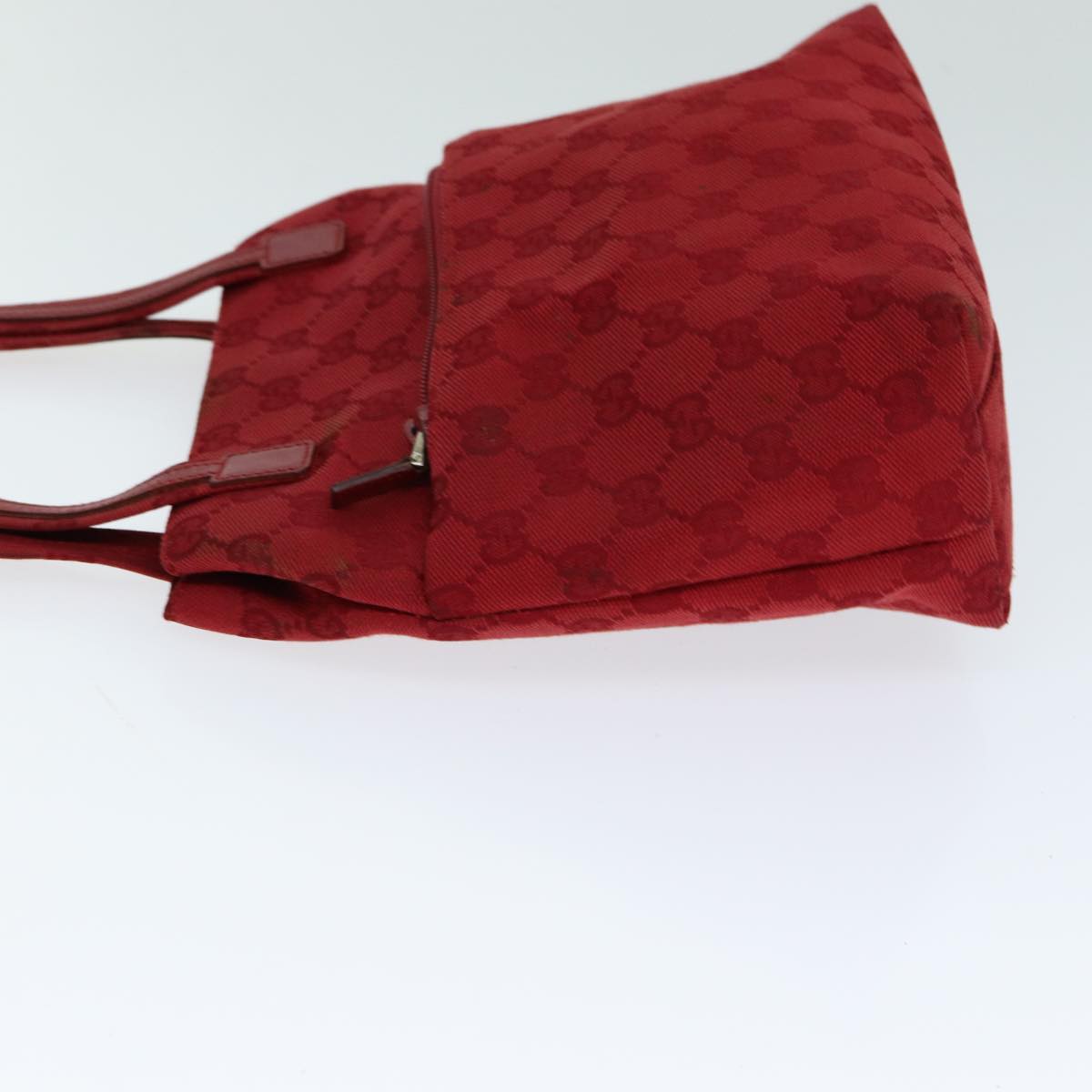 GUCCI GG Canvas Shoulder Bag Red 002 1075 Auth 82164