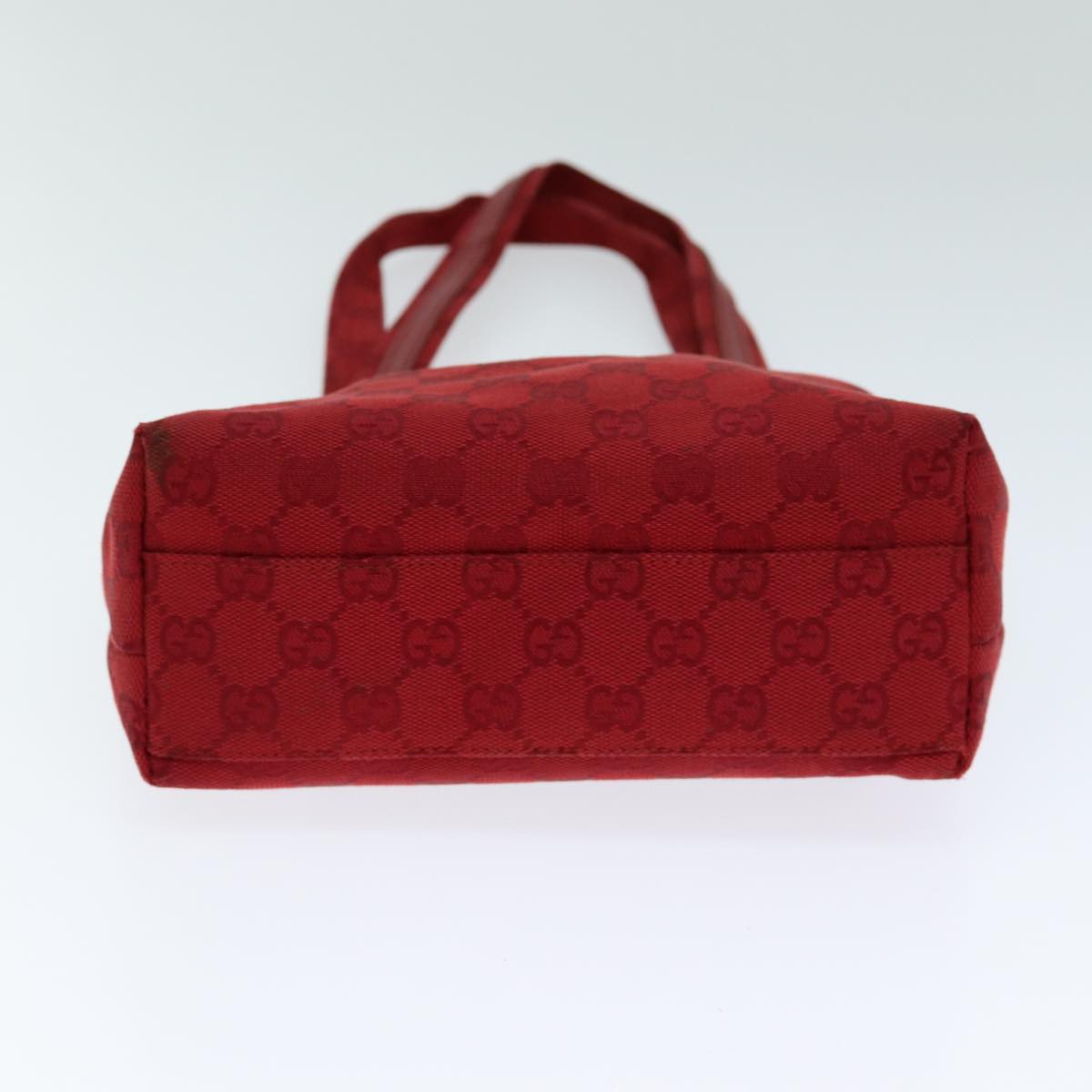 GUCCI GG Canvas Shoulder Bag Red 002 1075 Auth 82164