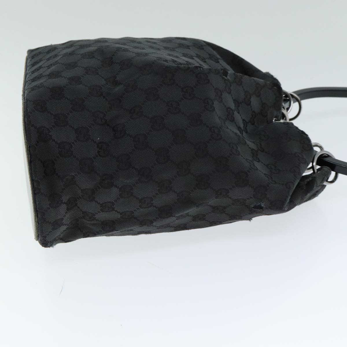 GUCCI GG Canvas Shoulder Bag Black 001 3738 Auth 82165