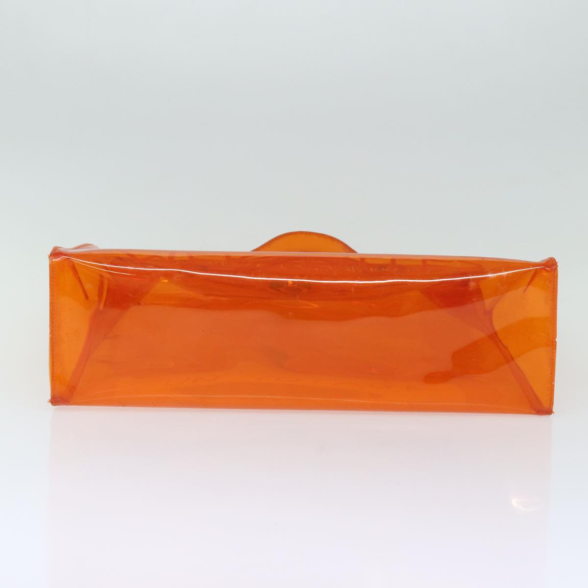 HERMES Hand Bag Vinyl Orange Auth 82168