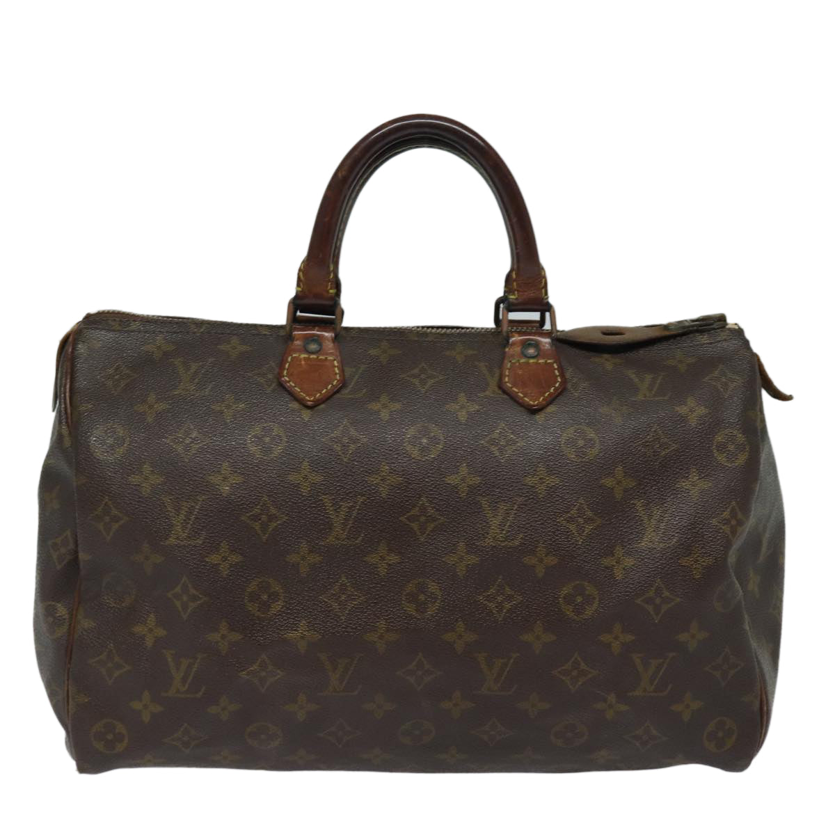 LOUIS VUITTON Monogram Speedy 35 Hand Bag M41524 LV Auth 82171