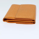 LOUIS VUITTON Epi Portefeuille Elise Wallet Orange Mandarin M6348H LV Auth 82175-3