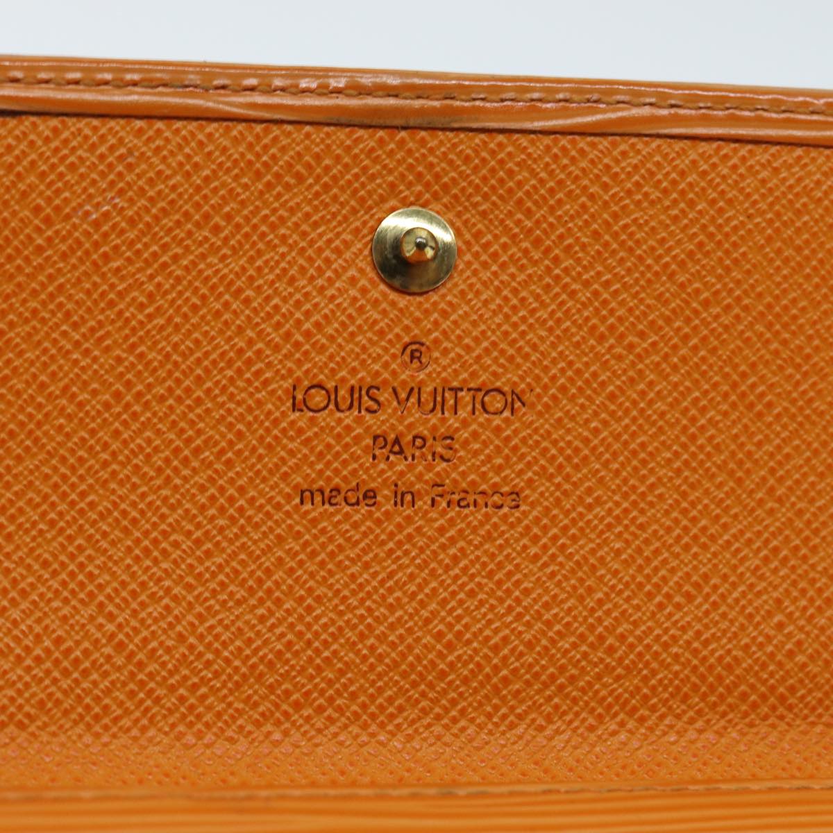 LOUIS VUITTON Epi Portefeuille Elise Wallet Orange Mandarin M6348H LV Auth 82176