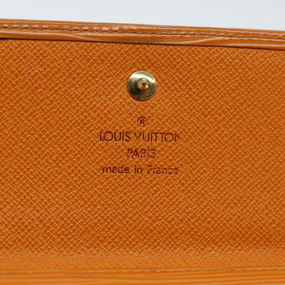 LOUIS VUITTON Epi Portefeuille Elise Wallet Orange Mandarin M6348H LV Auth 82176