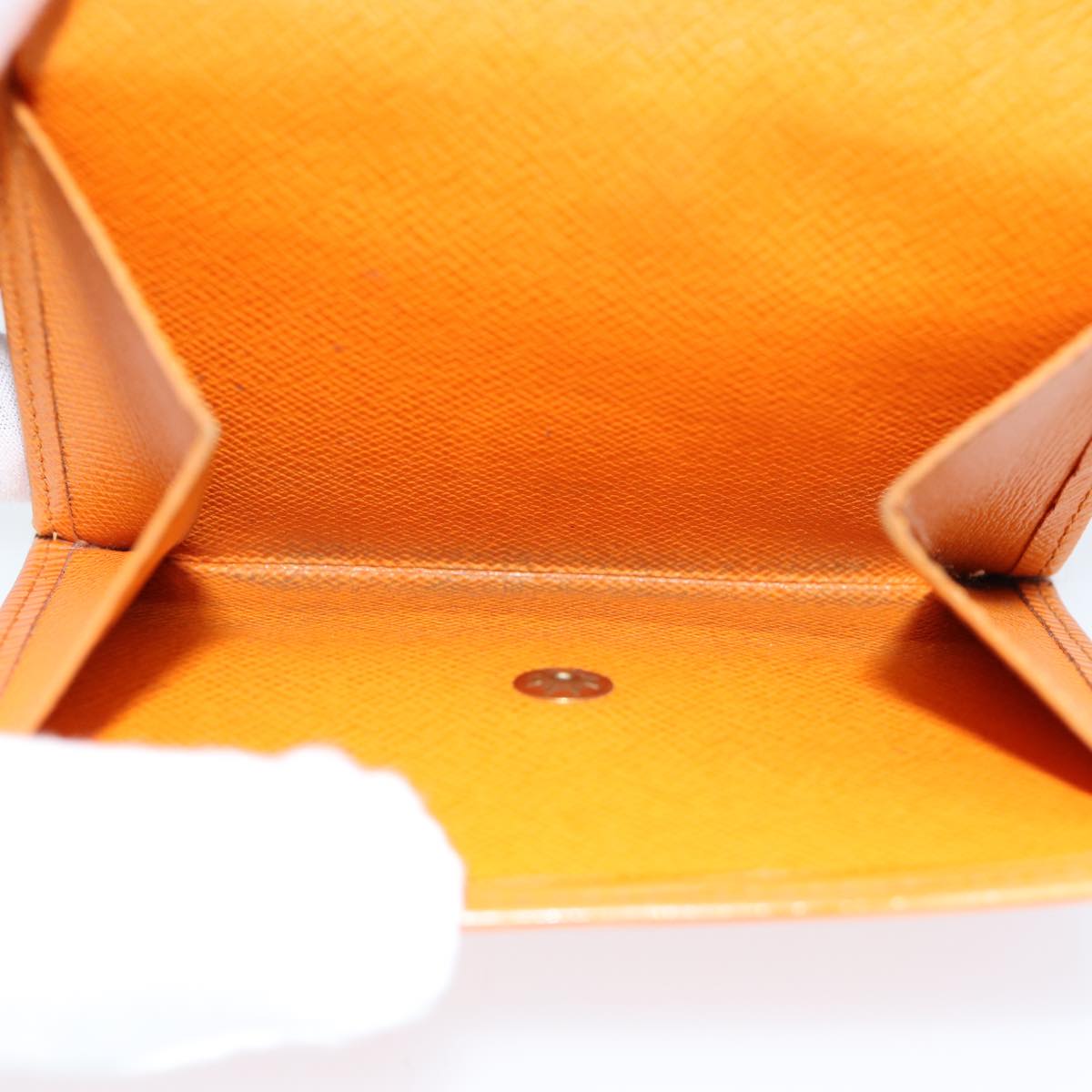 LOUIS VUITTON Epi Portefeuille Elise Wallet Orange Mandarin M6348H LV Auth 82176