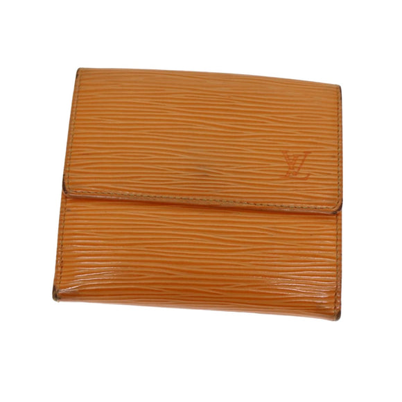 LOUIS VUITTON Epi Portefeuille Elise Wallet Orange Mandarin M6348H LV Auth 82176
