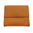 LOUIS VUITTON Epi Portefeuille Elise Wallet Orange Mandarin M6348H LV Auth 82176-2