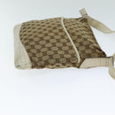 GUCCI GG Canvas Shoulder Bag Beige White 145857 Auth 82178-3