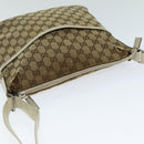 GUCCI GG Canvas Shoulder Bag Beige White 145857 Auth 82178-6