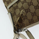 GUCCI GG Canvas Shoulder Bag Beige White 145857 Auth 82178-7