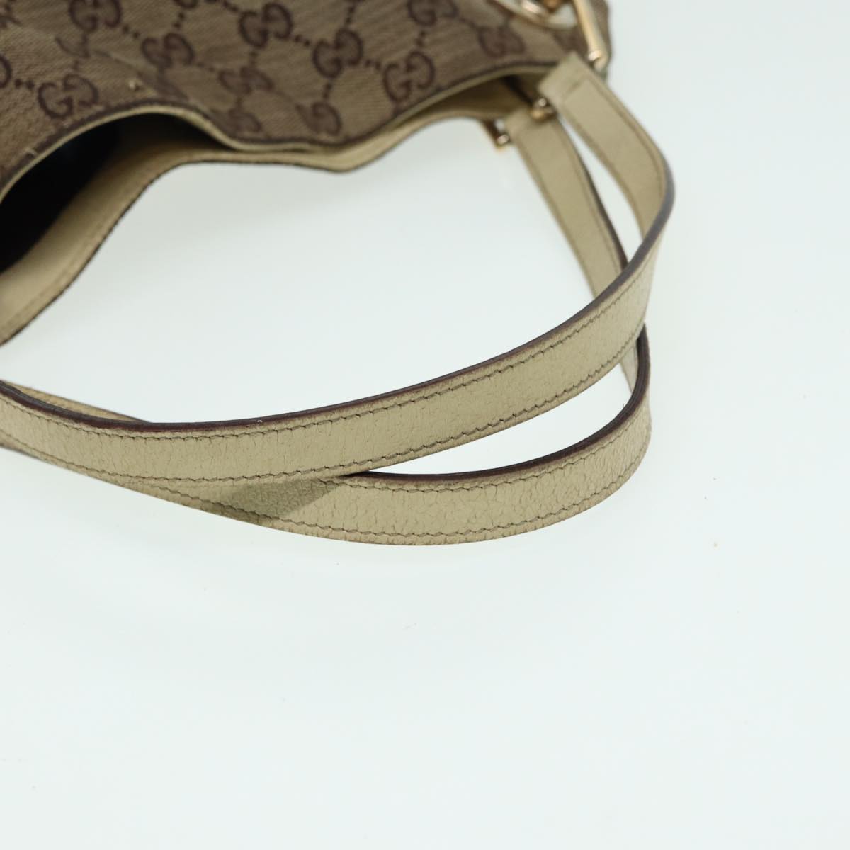 GUCCI GG Canvas Shoulder Bag Beige 121023 Auth 82193