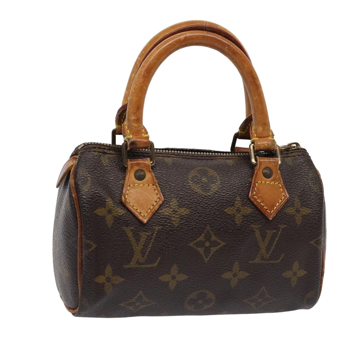 LOUIS VUITTON Monogram Mini Speedy Hand Bag M41534 LV Auth 82198