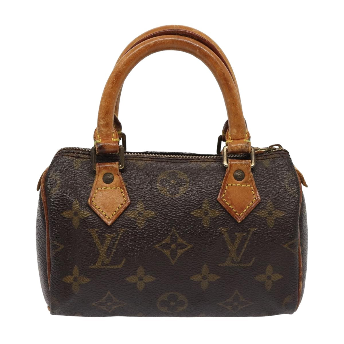 LOUIS VUITTON Monogram Mini Speedy Hand Bag M41534 LV Auth 82198