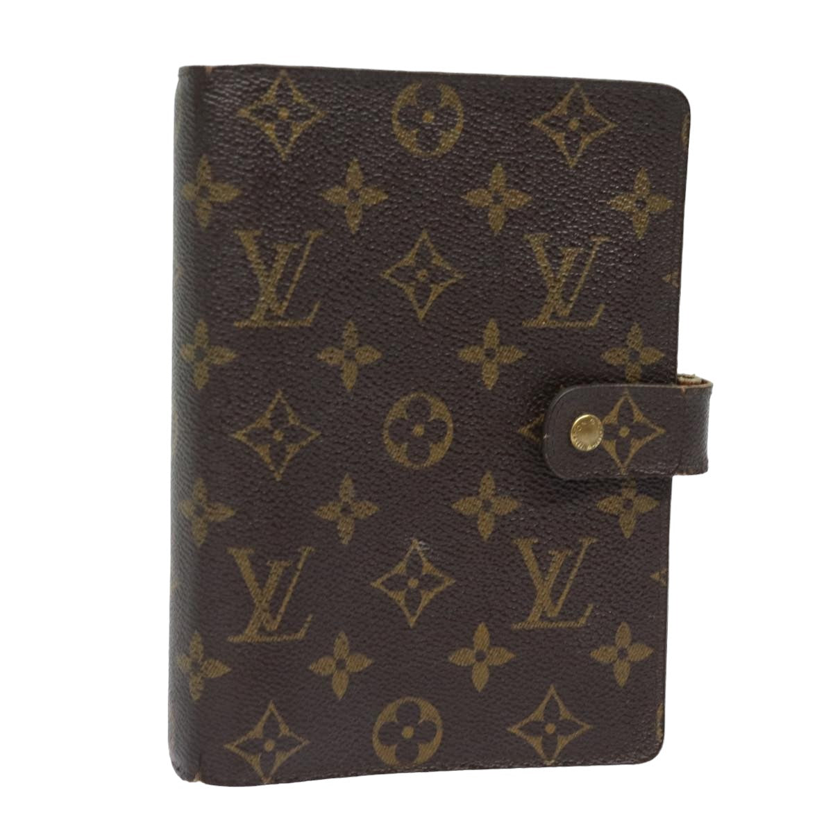 LOUIS VUITTON Monogram Agenda MM Day Planner Cover R20105 LV Auth 82203