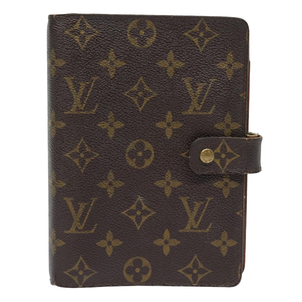 LOUIS VUITTON Monogram Agenda MM Day Planner Cover R20105 LV Auth 82203