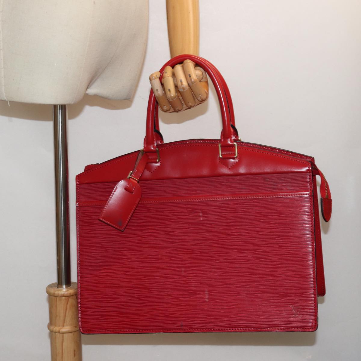 LOUIS VUITTON Epi Riviera Hand Bag Red M48187 LV Auth 82216