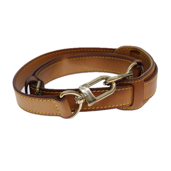 LOUIS VUITTON Adjustable Shoulder Strap Leather 35.4""""""""-42.5"""""""" Beige Auth 82226