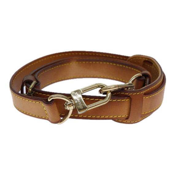 LOUIS VUITTON Adjustable Shoulder Strap Leather 35.4""""""""-42.5"""""""" Beige Auth 82226