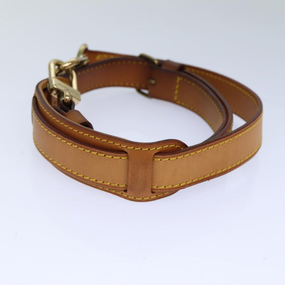 LOUIS VUITTON Adjustable Shoulder Strap Leather 35.4""""""""-42.5"""""""" Beige Auth 82226