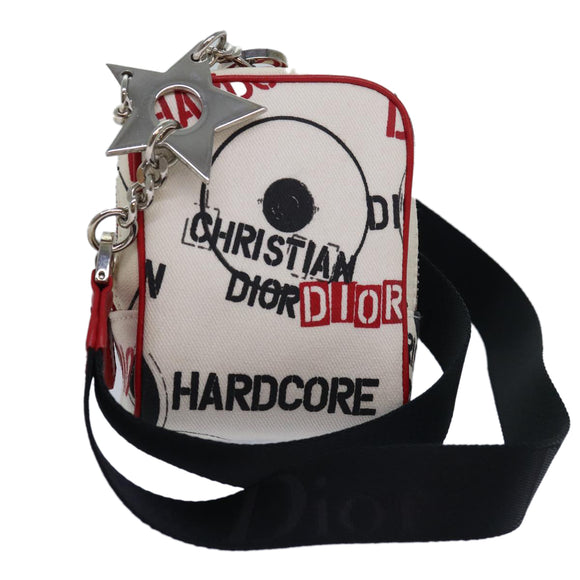 Christian Dior Hardcore Pouch Canvas White Auth 82243V