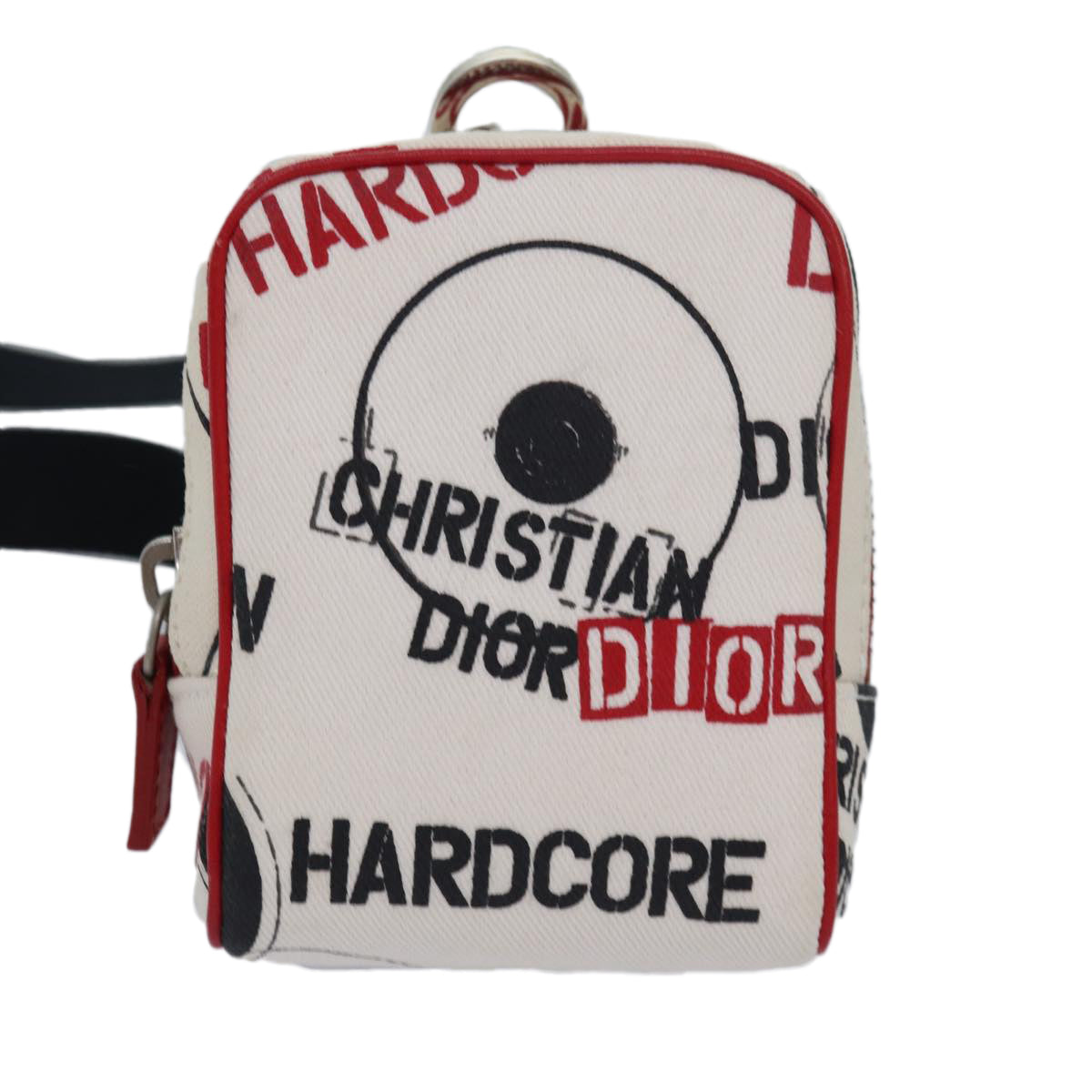 Christian Dior Hardcore Pouch Canvas White Auth 82243 - 0