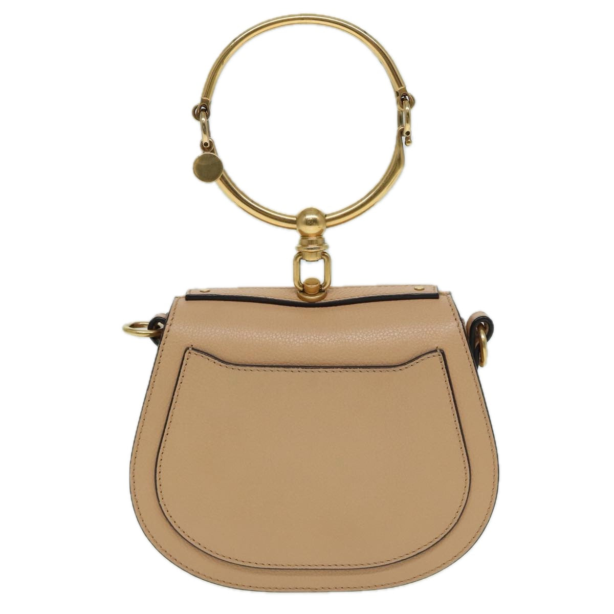 Chloe Nile Hand Bag Suede 2way Beige Auth 82248 - 0