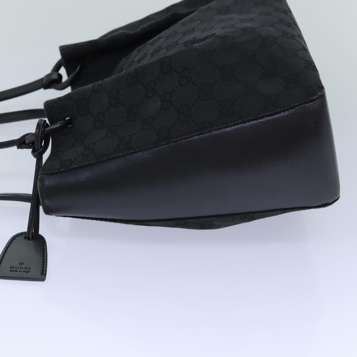 GUCCI GG Canvas Hand Bag Black 101919 Auth 82264