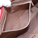 BURBERRY Nova Check Tote Bag Canvas Beige Red Auth 82269-22