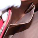 BURBERRY Nova Check Tote Bag Canvas Beige Red Auth 82269-12