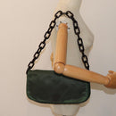 PRADA Chain Shoulder Bag Nylon Green Auth 82275-20