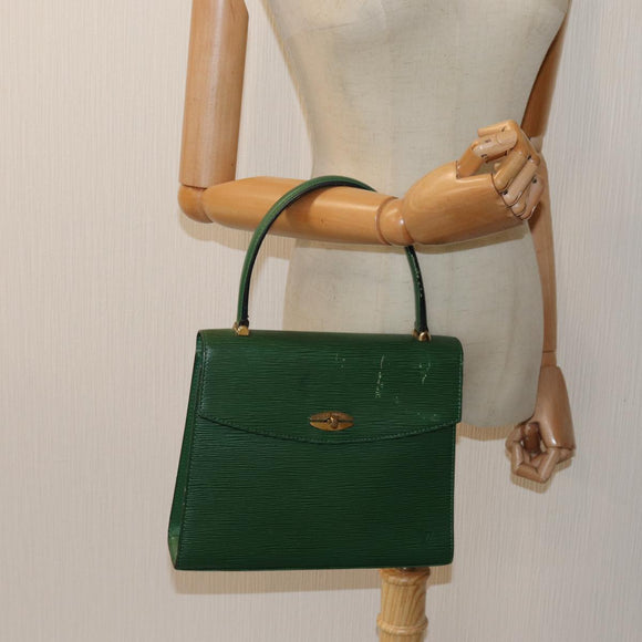 LOUIS VUITTON Epi Malesherbes Hand Bag Green M52374 LV Auth 82304