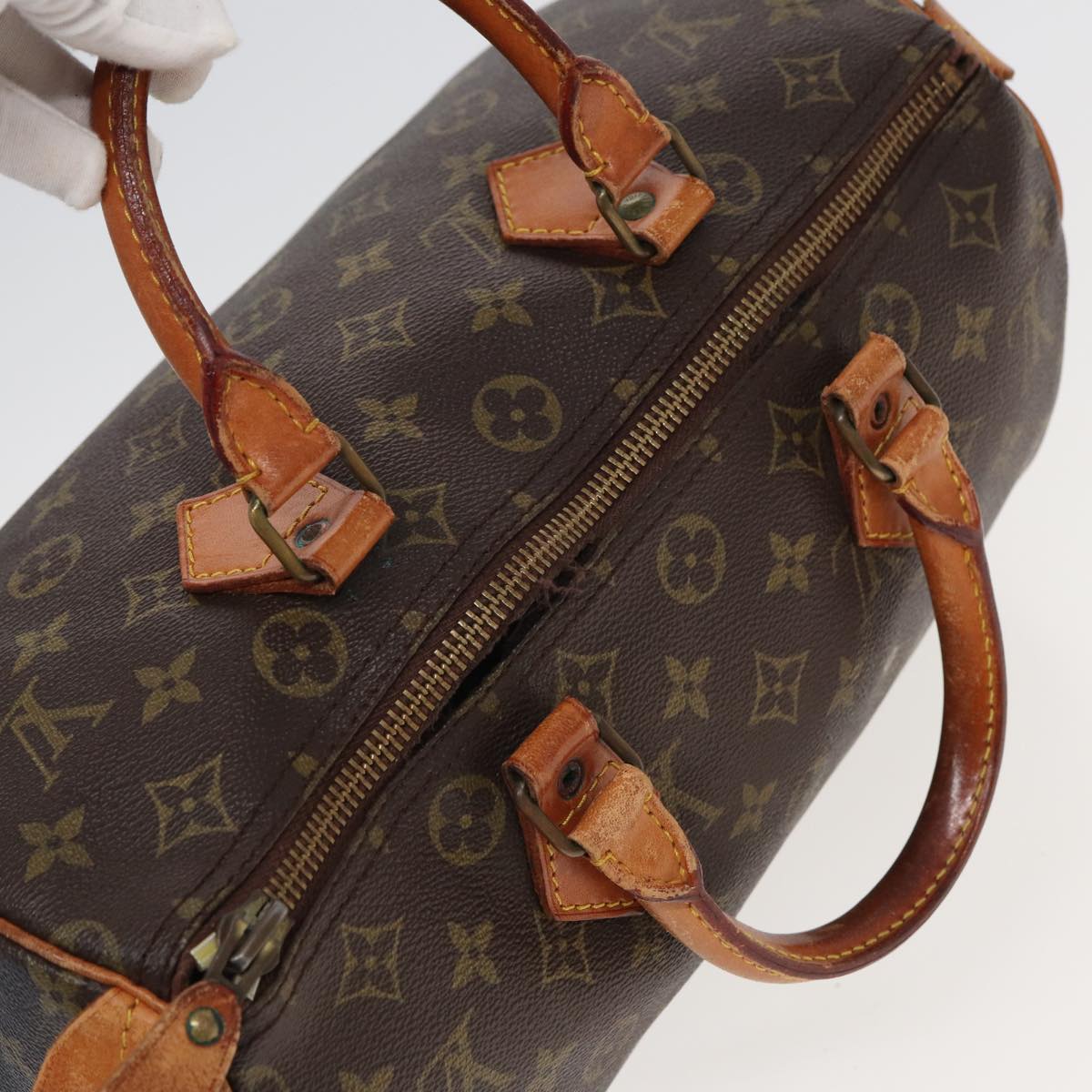 LOUIS VUITTON Monogram Speedy 30 Hand Bag M41526 LV Auth 82317