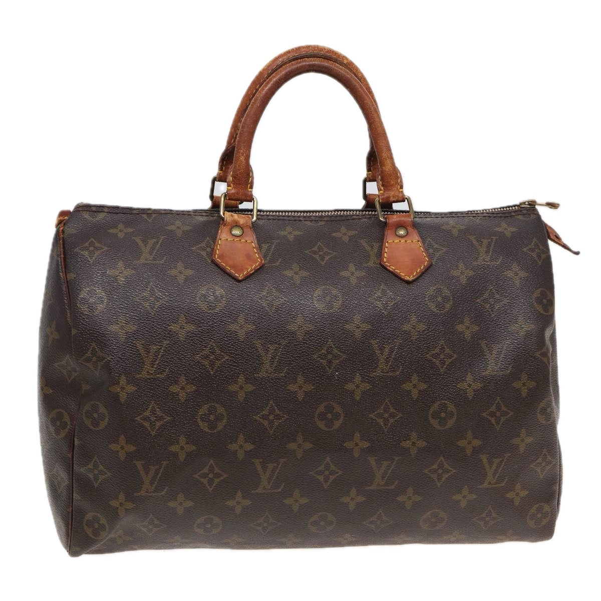 LOUIS VUITTON Monogram Speedy 35 Hand Bag M41524 LV Auth 82323